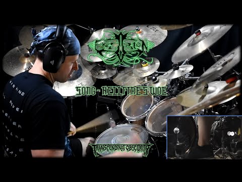 ESCHATON - Hellfire's Woe DRUM PLAYTHROUGH VIDEO (Technical Death Metal) Transcending Obscurity